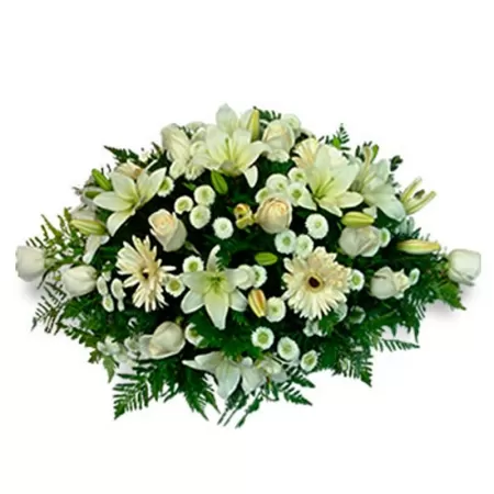 Ovalo de Condolencias con Flores Mix