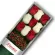 Caja de 9 Rosas Rojas y Blancas 