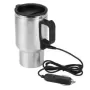 Hervidor de agua eléctrico de acero inoxidable para coche, taza térmica de 60W, 12V, 450ml, para café, té y leche