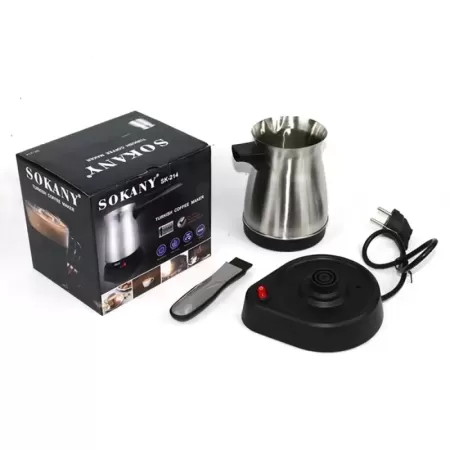 Hervidor eléctrico turco portátil de acero inoxidable, tetera de 500ML, 220V, para el hogar, té, cafetera, 5 tazas