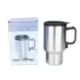 Hervidor de agua eléctrico de acero inoxidable para coche, taza térmica de viaje para café, té y leche, 12V, 450ml