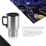 Hervidor de agua eléctrico de acero inoxidable para coche, taza térmica de viaje para café, té y leche, 12V, 450ml