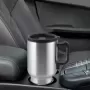 Hervidor de agua eléctrico de acero inoxidable para coche, taza térmica de viaje para café, té y leche, 12V, 450ml