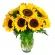 Florero con 10 Girasoles