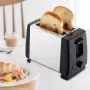 Tostadora de pan automática de calentamiento rápido, tostadora eléctrica de acero inoxidable de 750W, máquina de desayuno para c