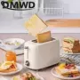 DMWD-tostadora doméstica con 2 ranuras para rebanadas, automática, cálida, multifuncional, máquina para hornear pan de desayuno,