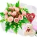 OFERTA RAMO DE 6 ROSAS ROSADAS + GLOBO TE AMO Y PELUCHE