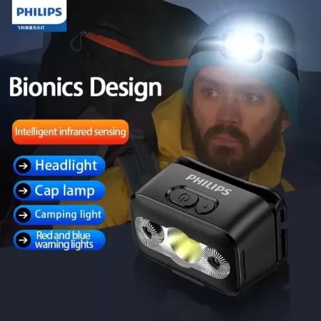 PHILIPS-linterna frontal LED con Sensor