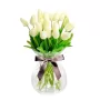 Florero Con 20 Tulipanes Blancos