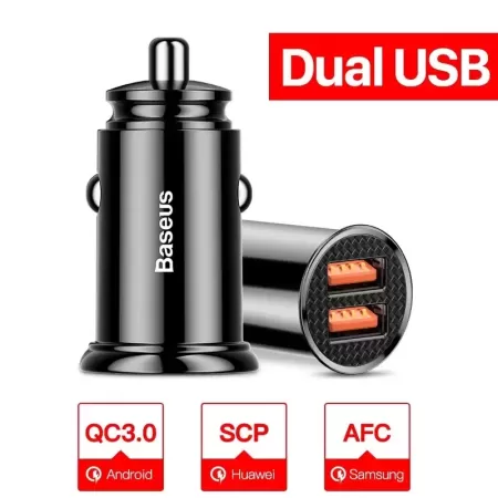 Baseus-cargador USB para automóvil