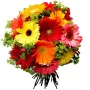 Ramo de Flores Con 20 Gerberas mix Colores y Follaje Verde