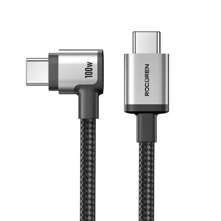 Rocoren-Cable USB tipo C de 90 grados