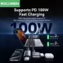 Rocoren-Cable USB tipo C de 90 grados