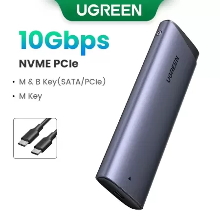 UGREEN-Adaptador de carcasa SSD M.2 NVMe SATA