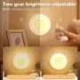 Luz de cocina inalámbrica con Control remoto, lámpara nocturna regulable, alimentada por batería, debajo del gabinete, luces LED