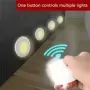 Luz de cocina inalámbrica con Control remoto, lámpara nocturna regulable, alimentada por batería, debajo del gabinete, luces LED