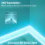 Tira de luces LED de neón de silicona, cinta de neón impermeable con Control remoto, 5V, USB, RGB, 1M, SMD3535, 108LED/M, Flexib