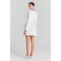 JUNE LIPS-vestido blanco de manga larga con cuentas para mujer, vestido de vendaje elegante, vestido de fiesta para celebridades