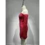 JUNE LIPS-Vestido de manga larga sin tirantes para mujer, vestido de encaje con cuentas de lentejuelas, Sexy, para celebridades,