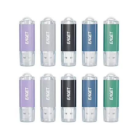 Eaget-Pendrive USB 2,0, unidad Flash, 4GB, multicolor, para PC y tableta, 10 unids/lote por paquete