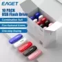 Eaget-Pendrive USB 2,0, unidad Flash, 4GB, multicolor, para PC y tableta, 10 unids/lote por paquete