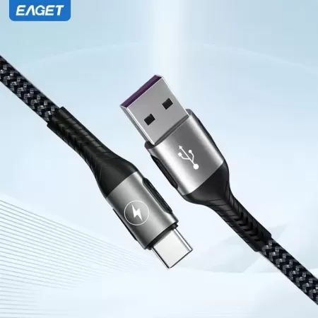 Eaget-Cable USB tipo C de carga rápida, Cable de datos para Huawei Honor, Xiaomi, Samsung, QC 3,0, 5A