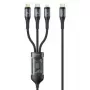 USAMS-Cable USB 3 en 1 de 100W 0 66W