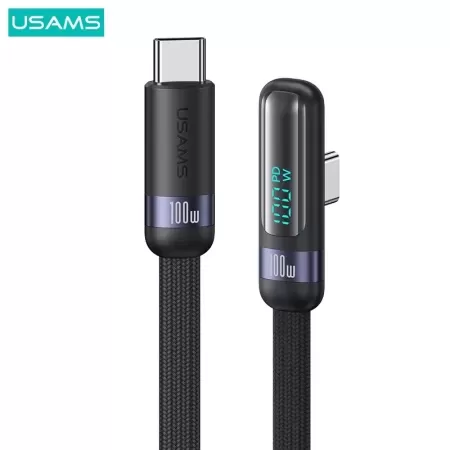 USAMS-Cable de datos y carga rápida de ángulo recto