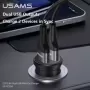 USAMS-Mini cargador USB Dual para automóvil