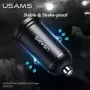 USAMS-Mini cargador USB Dual para automóvil