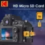 KODAK-tarjeta de memoria Micro SD Original, 128GB, U3, 4K, 256GB, SDHC, UHS-I, C10, A1, V30, TF, Trans Flash, con adaptador