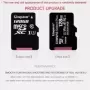 Kingston-tarjeta de memoria Micro SD para teléfono, dispositivo de almacenamiento de 128GB, 32GB, TF, 64GB, U1, V10, A1, SDCS2, 