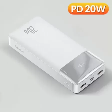 Baseus-cargador portátil de 20000mAh, batería externa de 10000mAh, PD, 20W, carga rápida para iPhone y Xiaomi