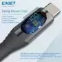 Eaget-Cable USB tipo C carga rápida