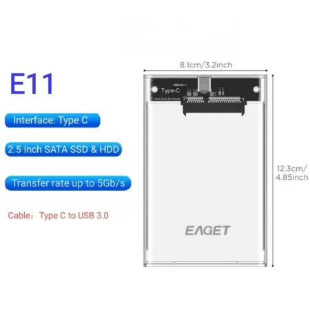 EAGET-carcasa para disco duro de 2,5 pulgadas