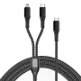 Eaget-Cable USB tipo C 2 en 1