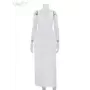 Clacive-vestido blanco ajustado de algodón para mujer, prenda Sexy de cuello cuadrado, sin mangas, hasta el tobillo, elegante, d