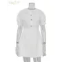 Clacive-vestido blanco ajustado para mujer, minivestido elegante clásico de manga corta con solapa, para oficina, verano, 2024