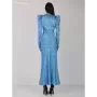 Clacive-vestido estampado ajustado para mujer, prenda elegante de manga larga con cuello en V, abertura de un solo pecho, hasta 