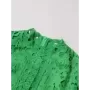 TWOTWINSTYLE-vestido verde de manga larga con cuello levantado para mujer, traje Midi liso recortado de cintura alta, ropa de ot