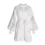 TWOTWINSTYLE-Mini vestido bordado elegante para mujer, cuello alto, manga larga, cintura alta, blanco, ropa de moda femenina