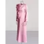 TWOTWINSTYLE-Vestido largo con apliques empalmados para mujer, traje ajustado de cintura alta y cuello redondo, ropa elegante y 