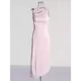 TWOTWINSTYLE-vestido ahuecado con apliques empalmados para mujer, cuello redondo sin mangas, cintura alta, sólido, Sexy, adelgaz