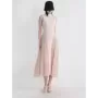 TWOTWINSTYLE-vestidos de temperamento sólido para mujer, cuello levantado, sin mangas, pliegues de cintura alta, vestido Delgado