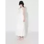 TWOTWINSTYLE-vestido minimalista liso para mujer, cuello redondo sin mangas, cintura alta, bolsillos empalmados, vestidos adelga