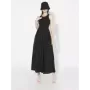 TWOTWINSTYLE-vestido minimalista liso para mujer, cuello redondo sin mangas, cintura alta, bolsillos empalmados, vestidos adelga