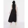 TWOTWINSTYLE-vestido minimalista liso para mujer, cuello redondo sin mangas, cintura alta, bolsillos empalmados, vestidos adelga