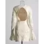 TWOTWINSTYLE-vestido elegante para mujer, prenda lisa con cuello redondo y manga acampanada, cintura alta, adelgazante, A la mod