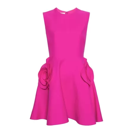 TWOTWINSTYLE-vestido adelgazante con apliques empalmados para mujer, vestido de cuello redondo sin mangas, cintura alta, Patchwo