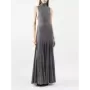 TWOTWINSTYLE-vestido de cuello alto sin espalda para mujer, traje de cintura alta, ajustado, adelgazante, estilo femenino